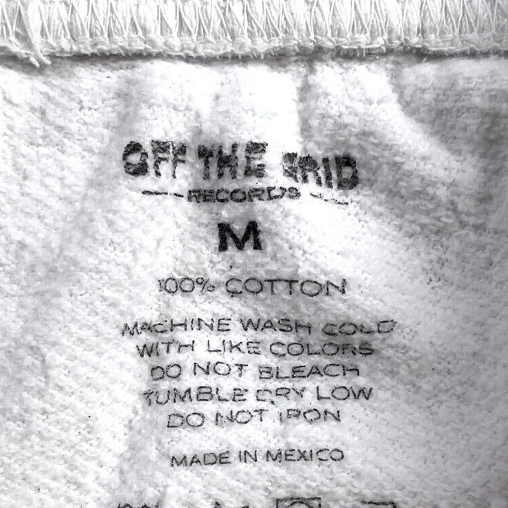 Off The Grid Records John Summit What A Life White Sweat Shorts Mens Medium